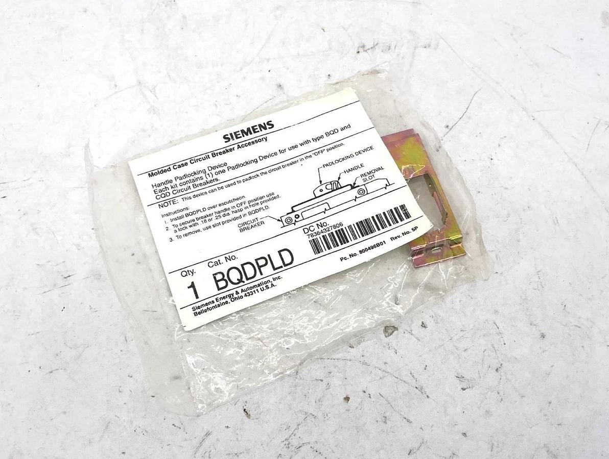 Lot of 2 New Siemens BQDPLD Handle Padlocking Device BQD Frame Circuit Breakers