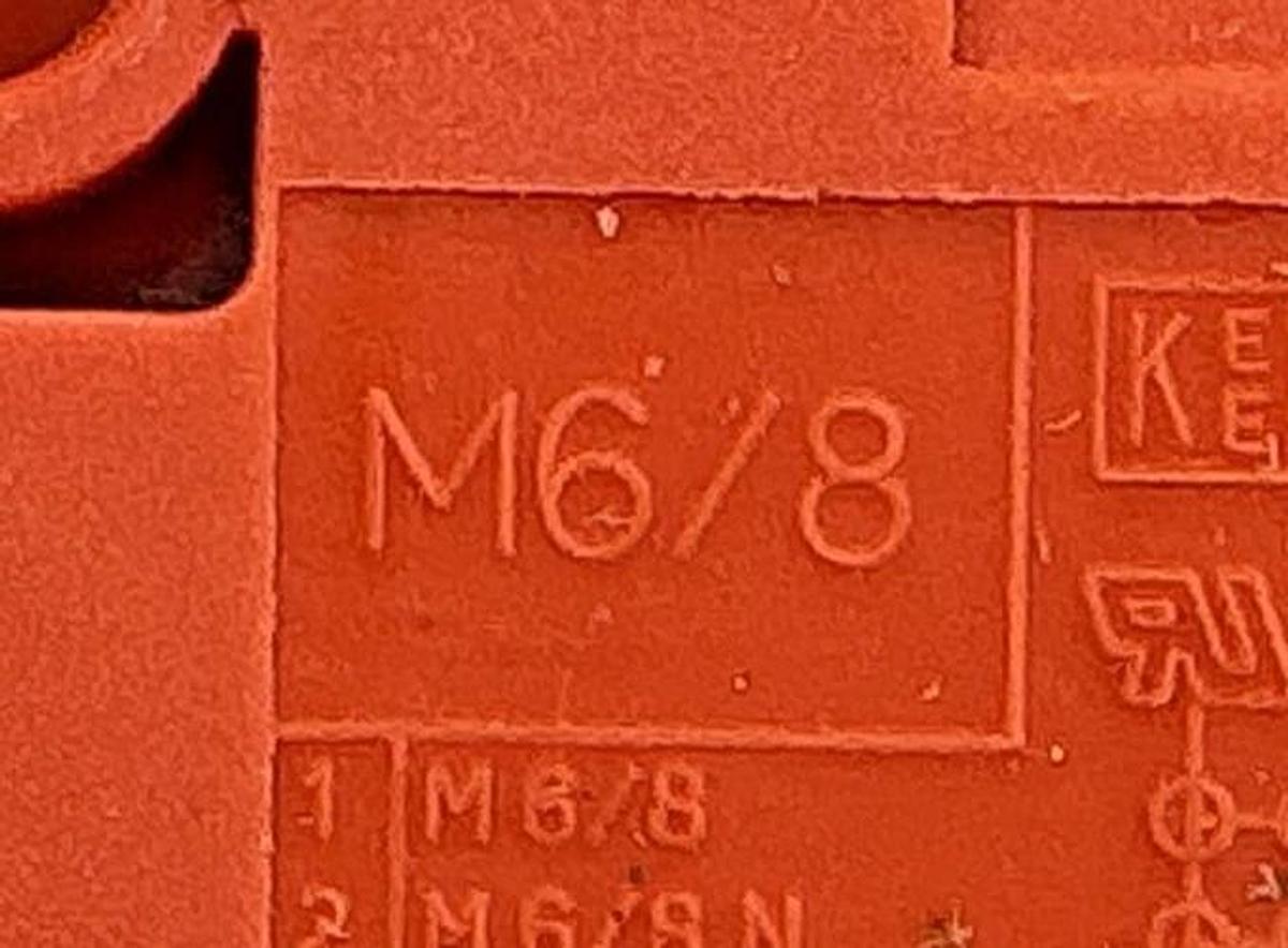 Used Lot of 42 ABB Entrelec M6/8-ORANGE Terminal Block 22-8AWG 50A 600V M6/8