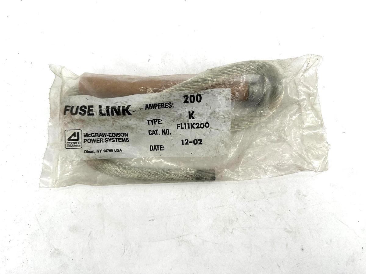New Cooper FL11K200 Fuse Link 200A Type K McGraw-Edison Power Systems