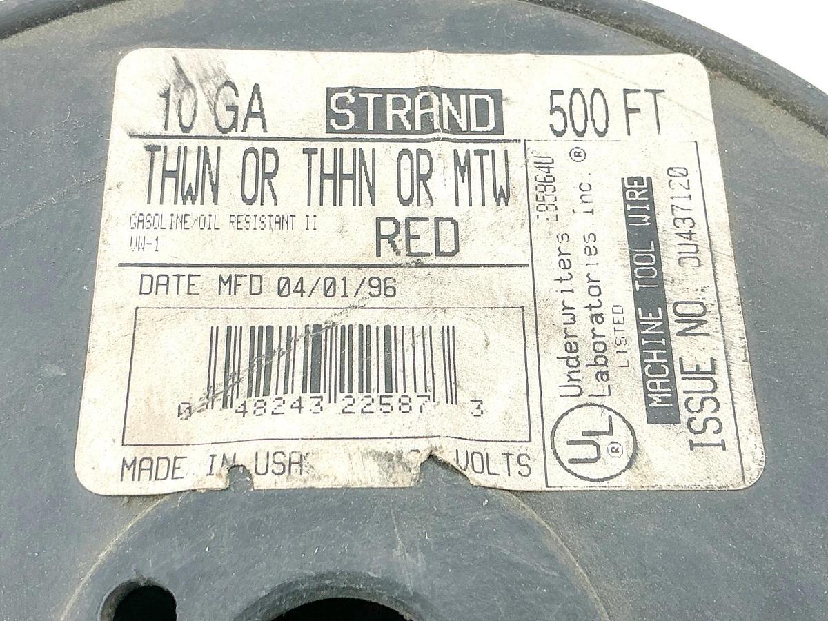 New Underwriters Inc. E85964U 10GA Strand THWN OR THHN Machine Wire 70+FT 2.3LB