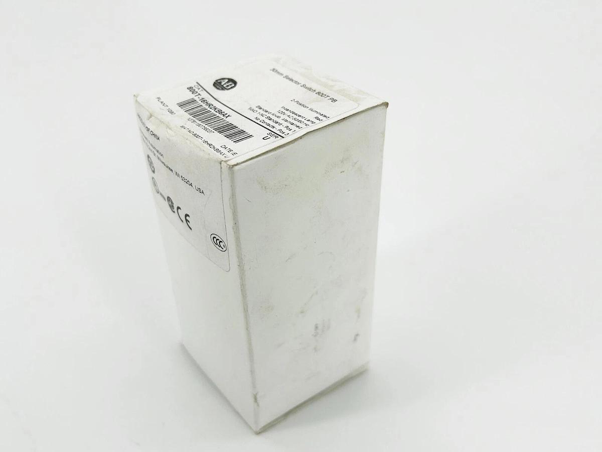 New Allen Bradley 800T-16HR2KB6AX Selector Switch 30MM 120V 2 Pos Red Ser.T