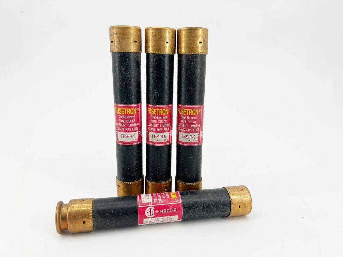 New Lot of 4 FRS-R-9 Time Delay Fuse 9A 600V RK5- No Box