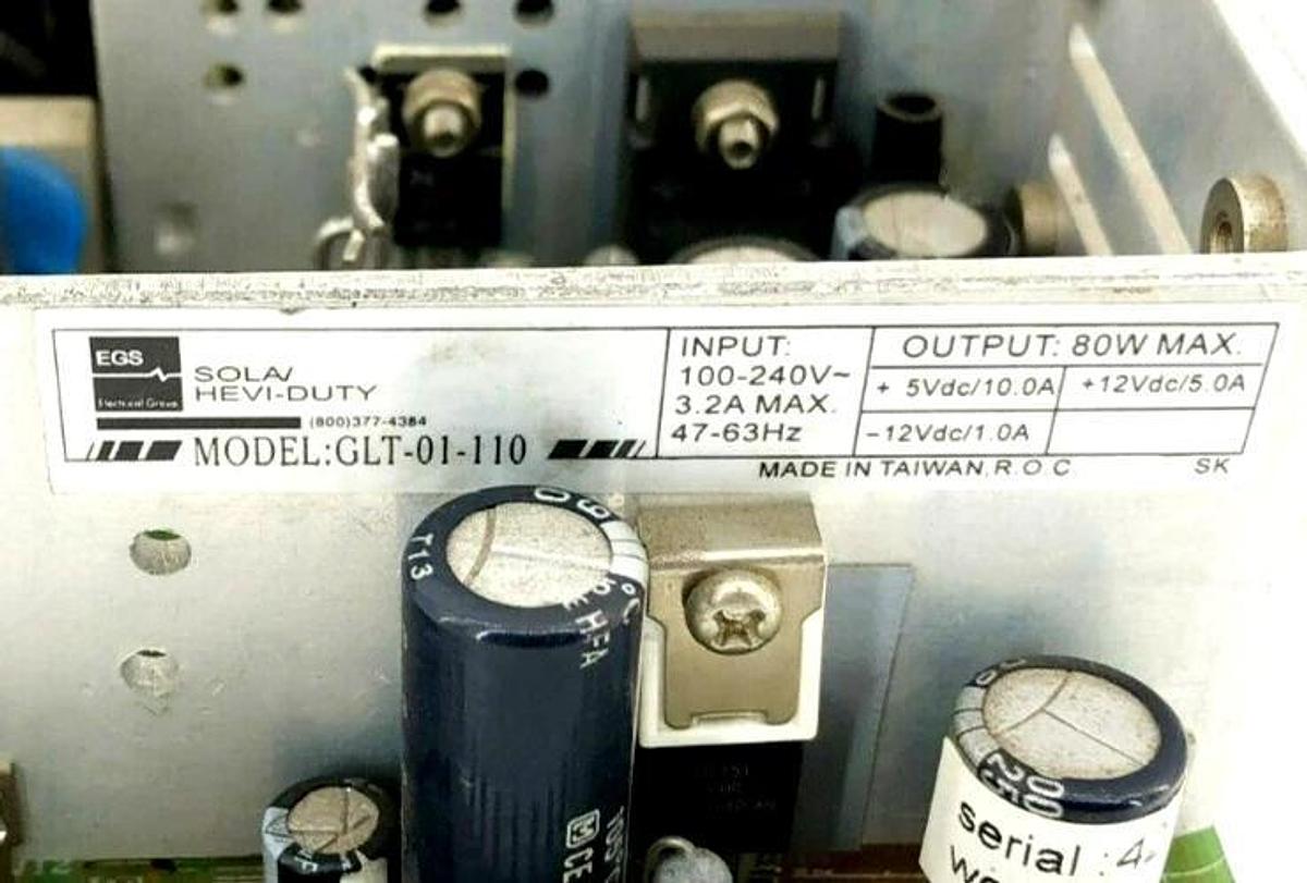 New EGS Sola GLT-01-110 Power Supply 100-240V 5VDC/10A 12VDC/5A -12VDC/1A