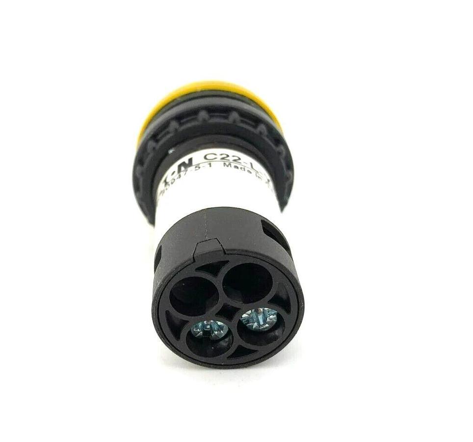 New Eaton C22-L-Y-120 Yellow Indicating Pilot Light 120VAC
