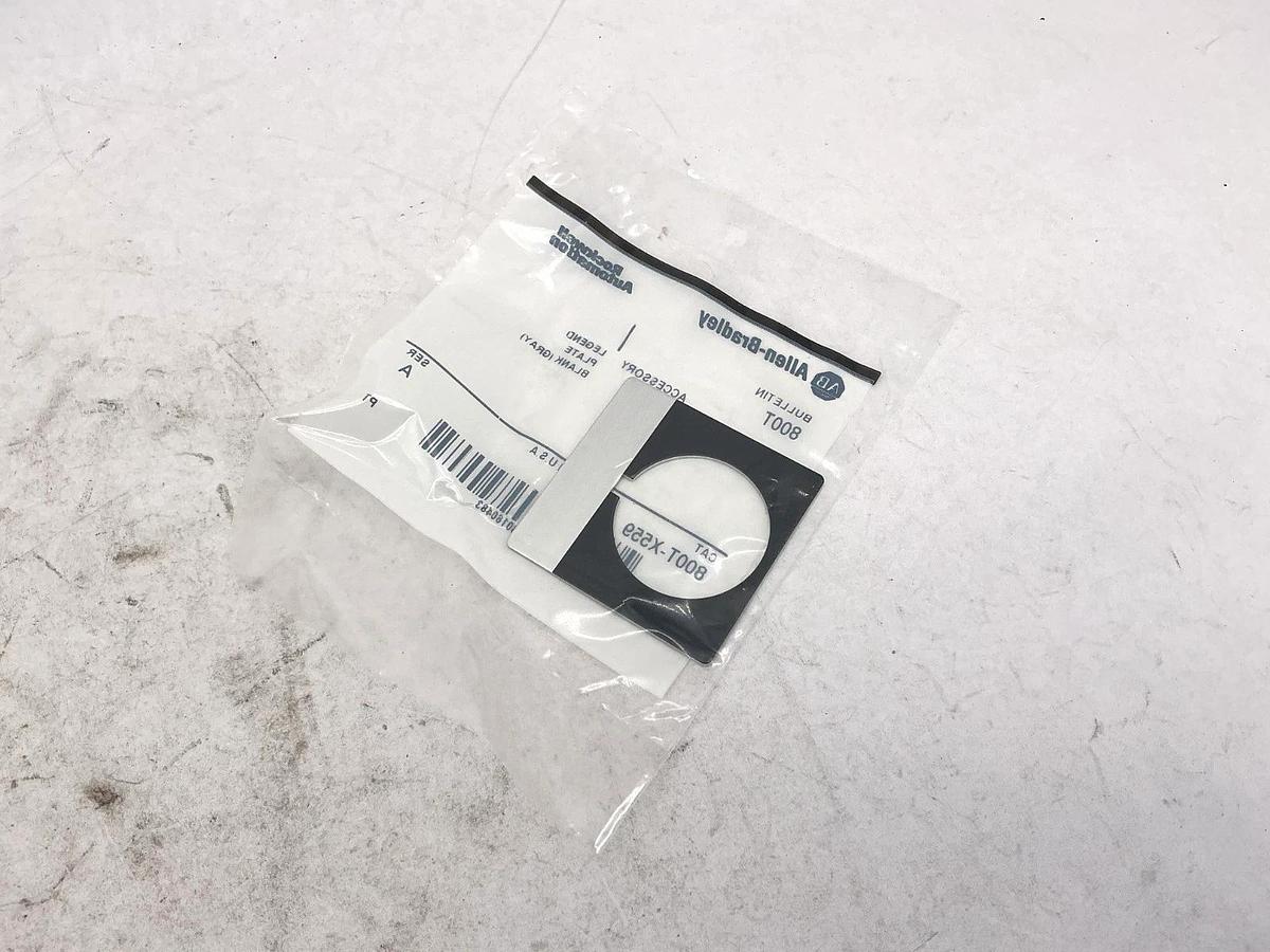 Lot of 5 New Allen Bradley 800T-X559 Ser A Legend Plate Blank Gray