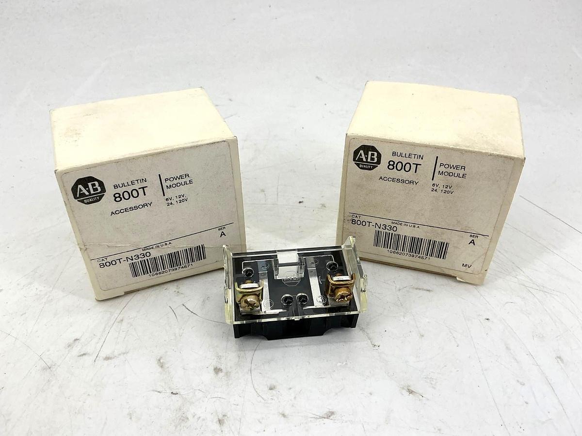 Lot of 2 New Allen Bradley 800T-N330 Series A Power Module 6V 12V 24 120V