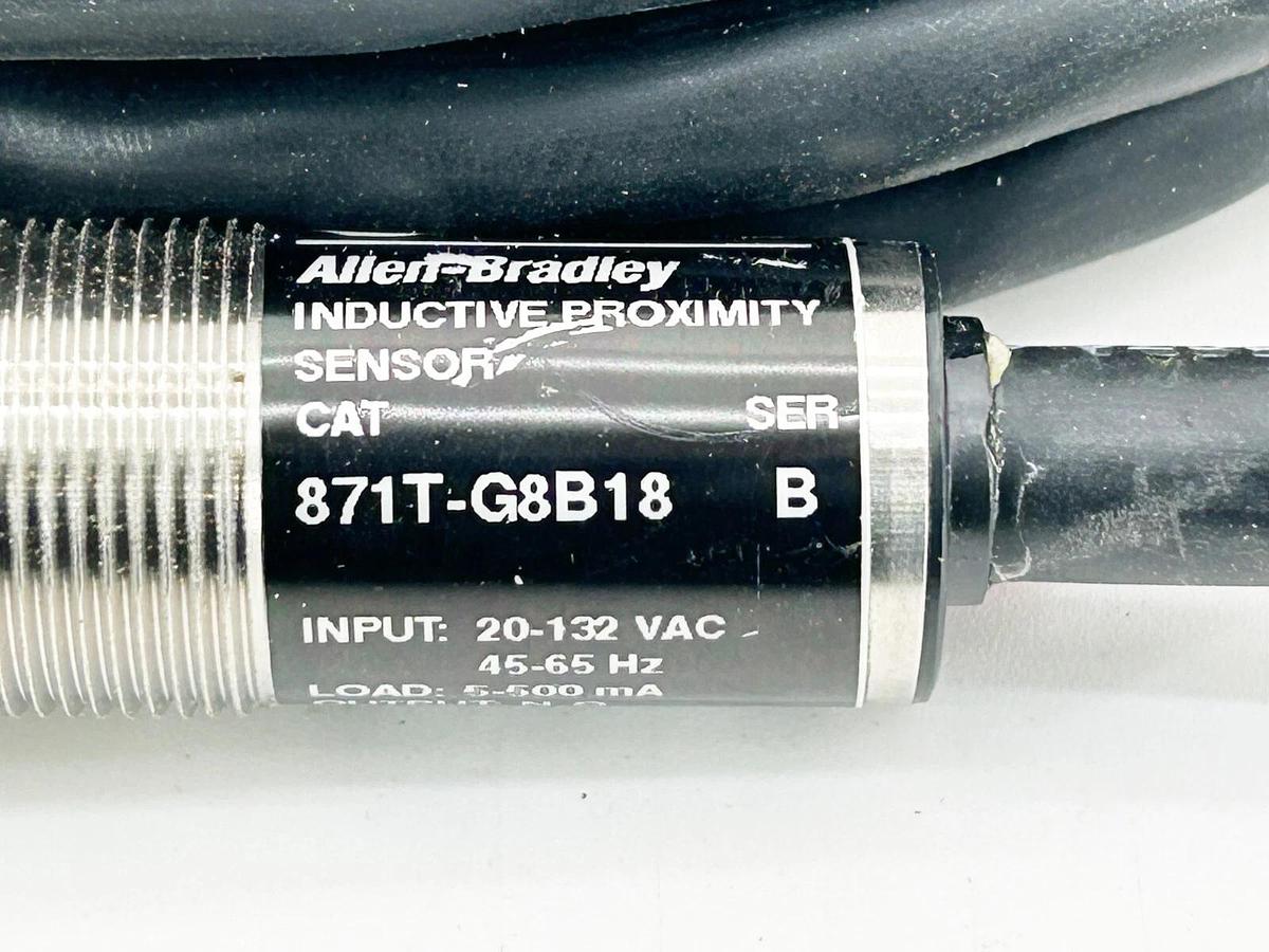 New Allen Bradley 871T-G8B18 Inductive Proximity Sensor 132VAC 8MM Sensing Dista