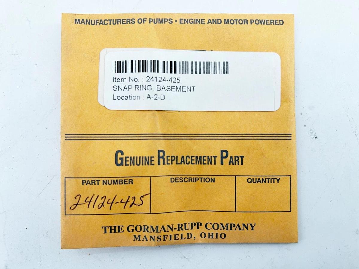 New lot of 3 Gorman Rupp 24124-425 Retaining Ring