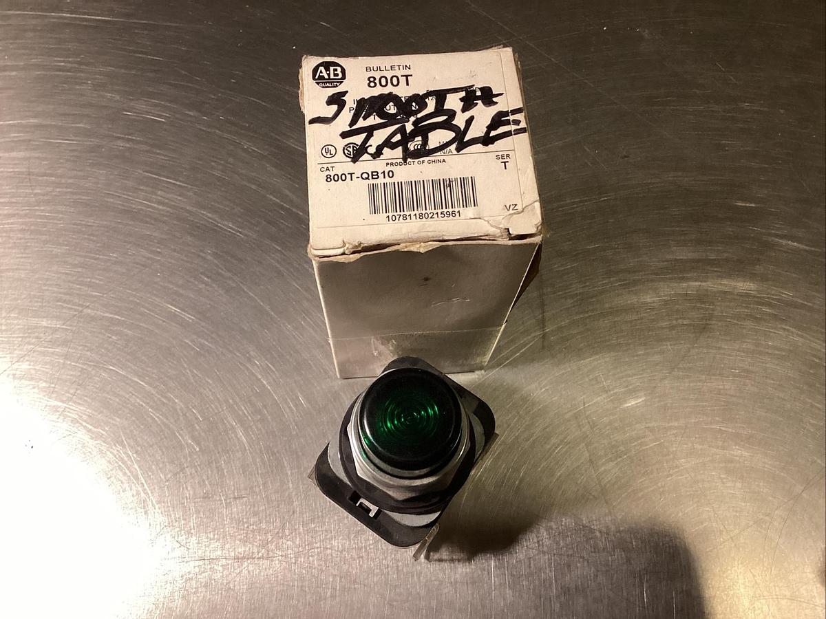 Used Allen Bradley 800T-QBH10A Ser T Illuminated Pushbutton Amber Lens 120VAC