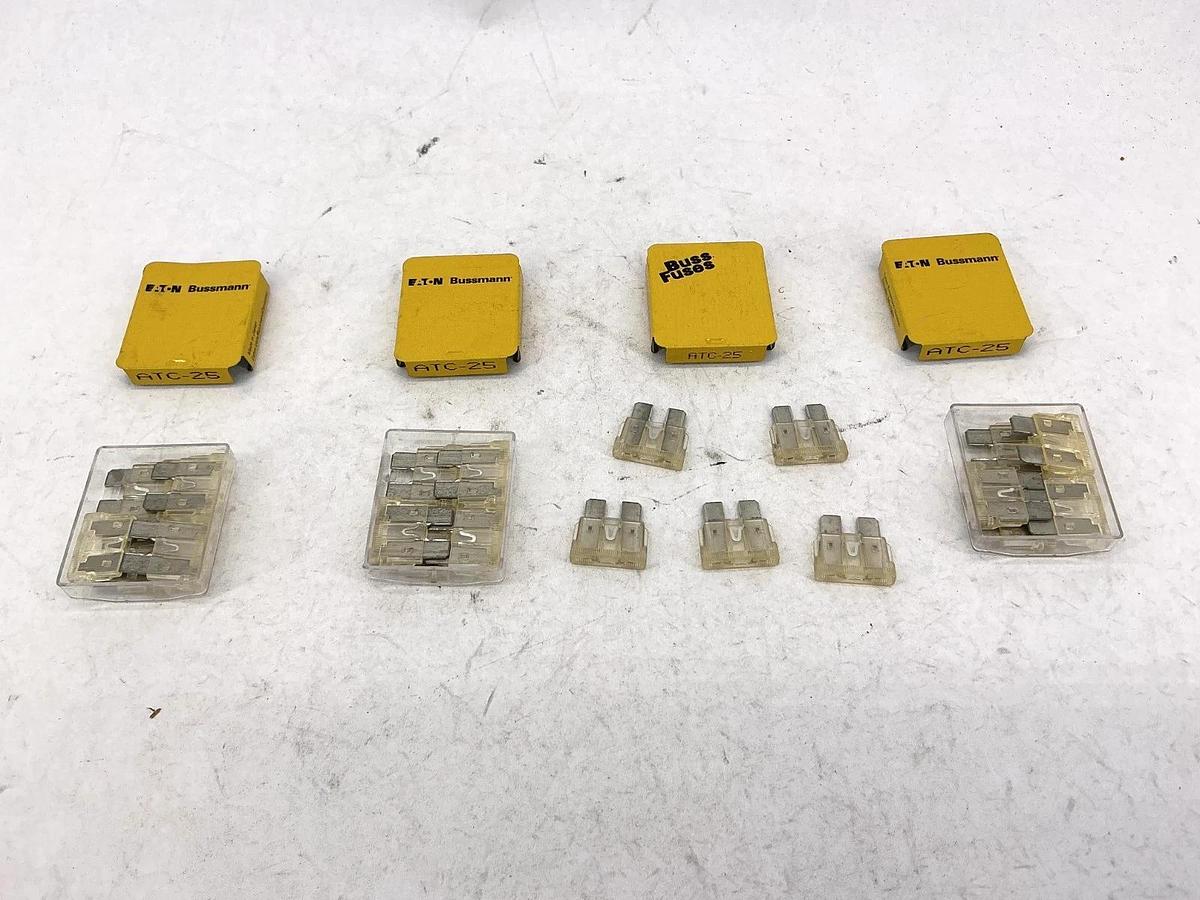 Lot of 20 New Bussmann ATC-25 Blade Fuses 25A 32V