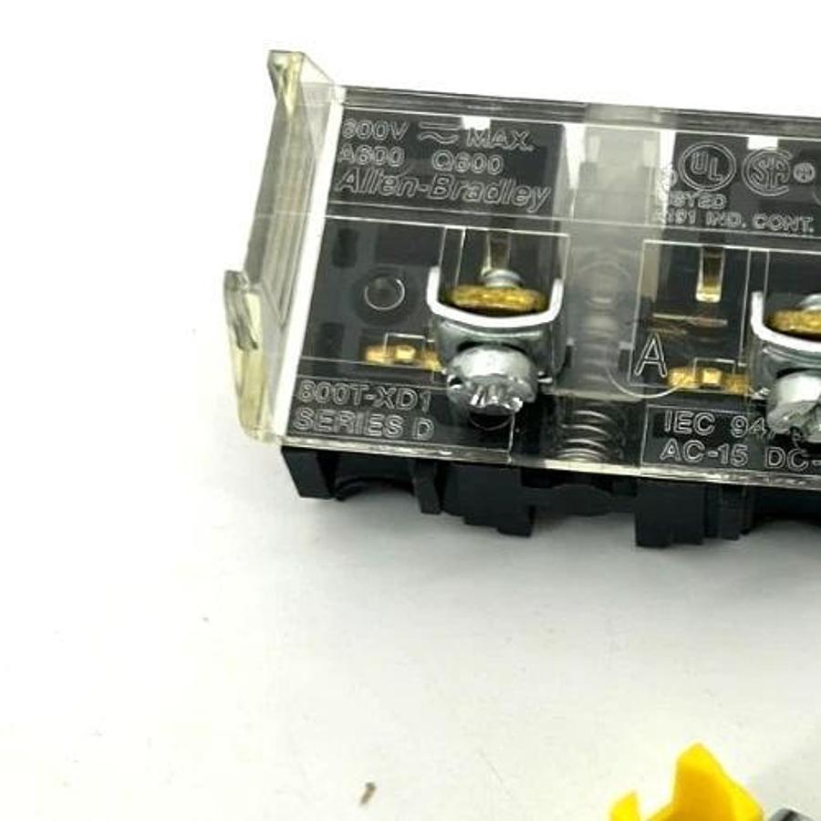 Lot of 2 New Allen Bradley 800T-XD1 Ser. D Contact Blocks - No Box