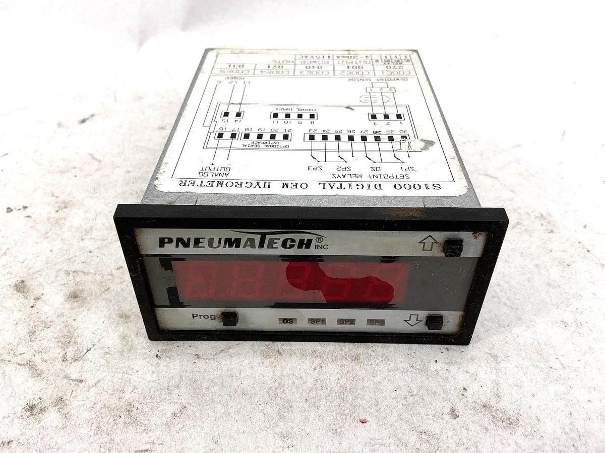Used Kahn 75-1625-5-1 Pneumatech S1000 Digital OEM Hygrometer Analog 115VAC