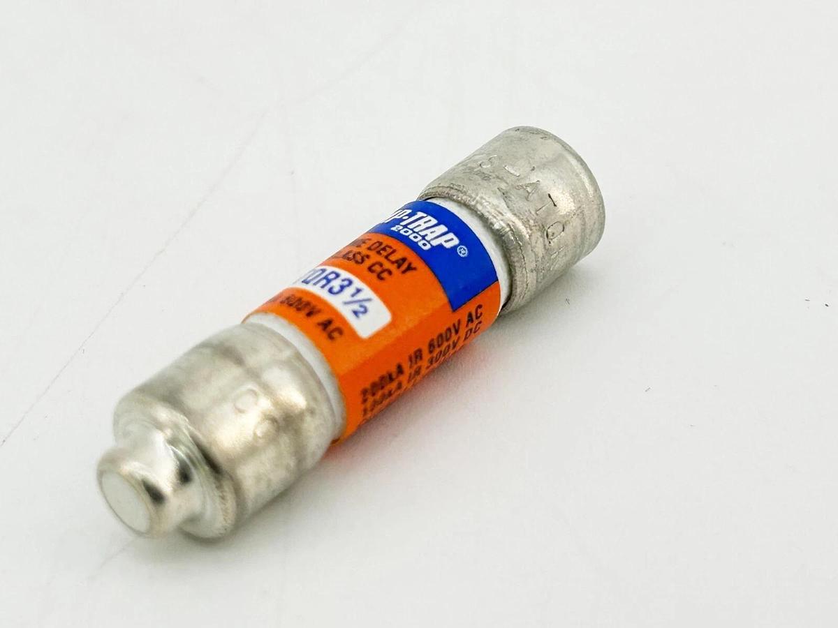 New Lot of 2 Gould ATQR3-1/2 Time Delay Fuse 3-1/2A 600V Class CC