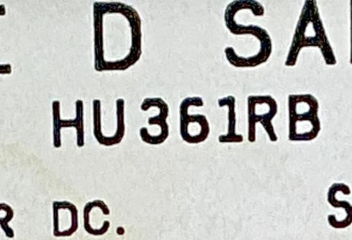 Used Square D HU361RB Ser E1 Safety Switch Single Throw Non Fusible 3-Pole 30A 600V