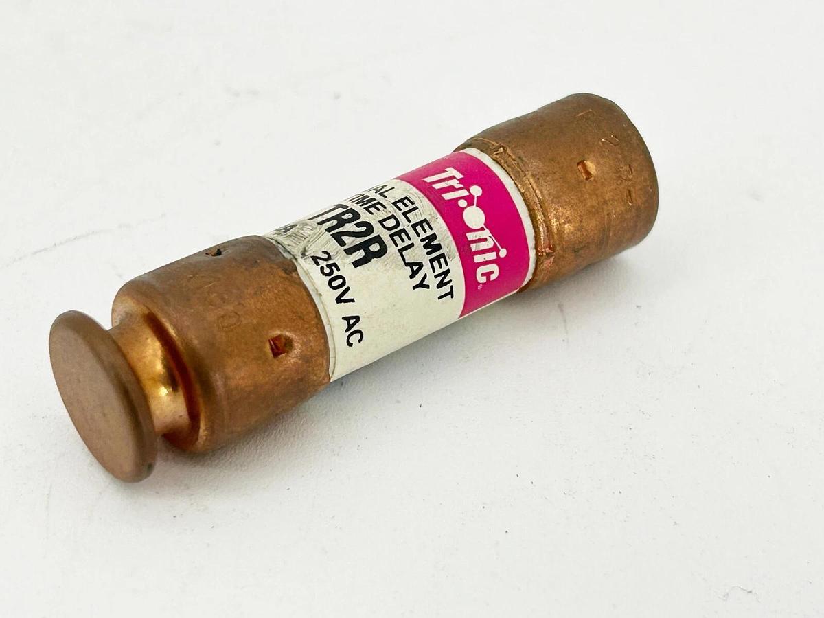 New Lot of 3 Ferraz Shawmut TR2R Dual Element Time Delay Fuse 2A 250V