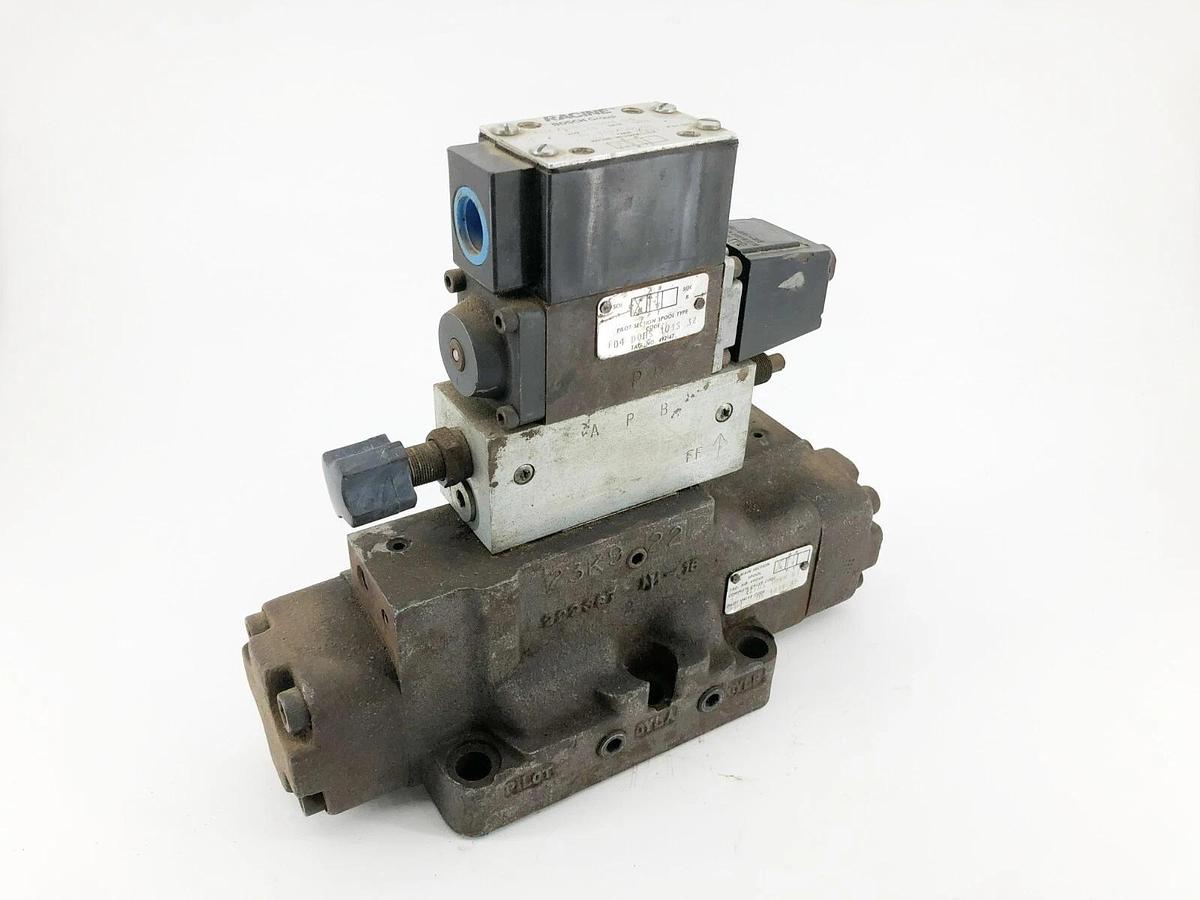 Used Bosch Racine FD4-CTHS-106M-63 Hydraulic Solenoid Valve 110/115V 3000psi Max