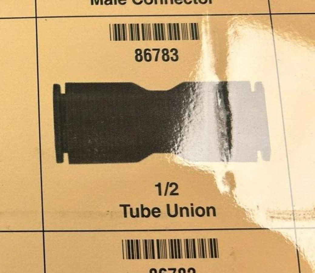 Lot of 5 New Lawson 86783 Union Tubes, 1/2", 290PSI