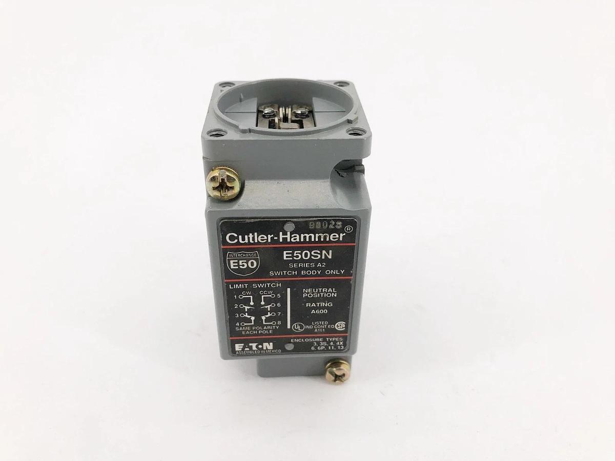 New Cutler-Hammer E50SN Limit Switch Body w/ E50RB Receptacle - No Box