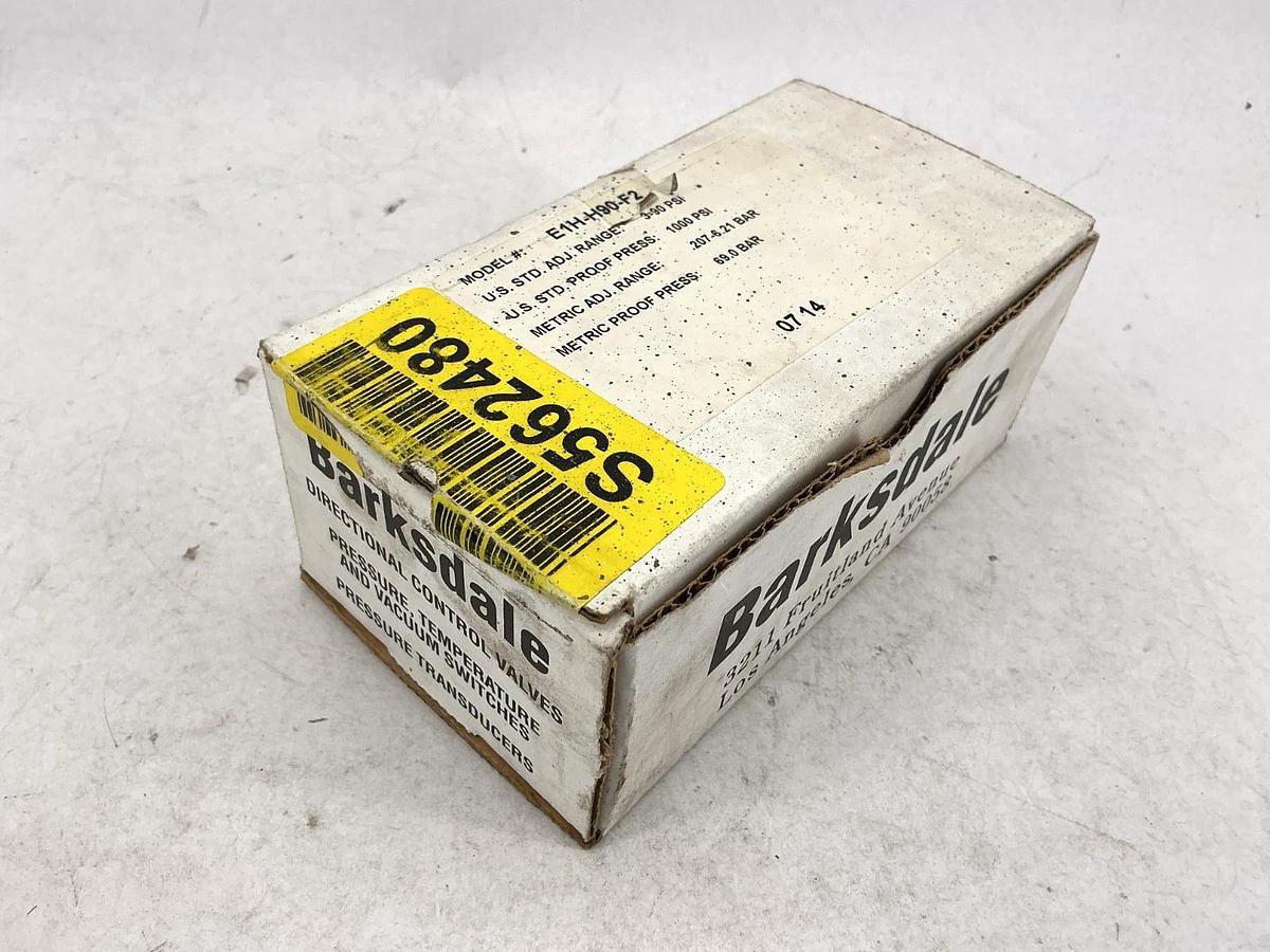 New Barksdale E1H-H90-F2 Pressure Switch 1000PSI .207-6.21 BAR 69.0 BAR 10A 600V