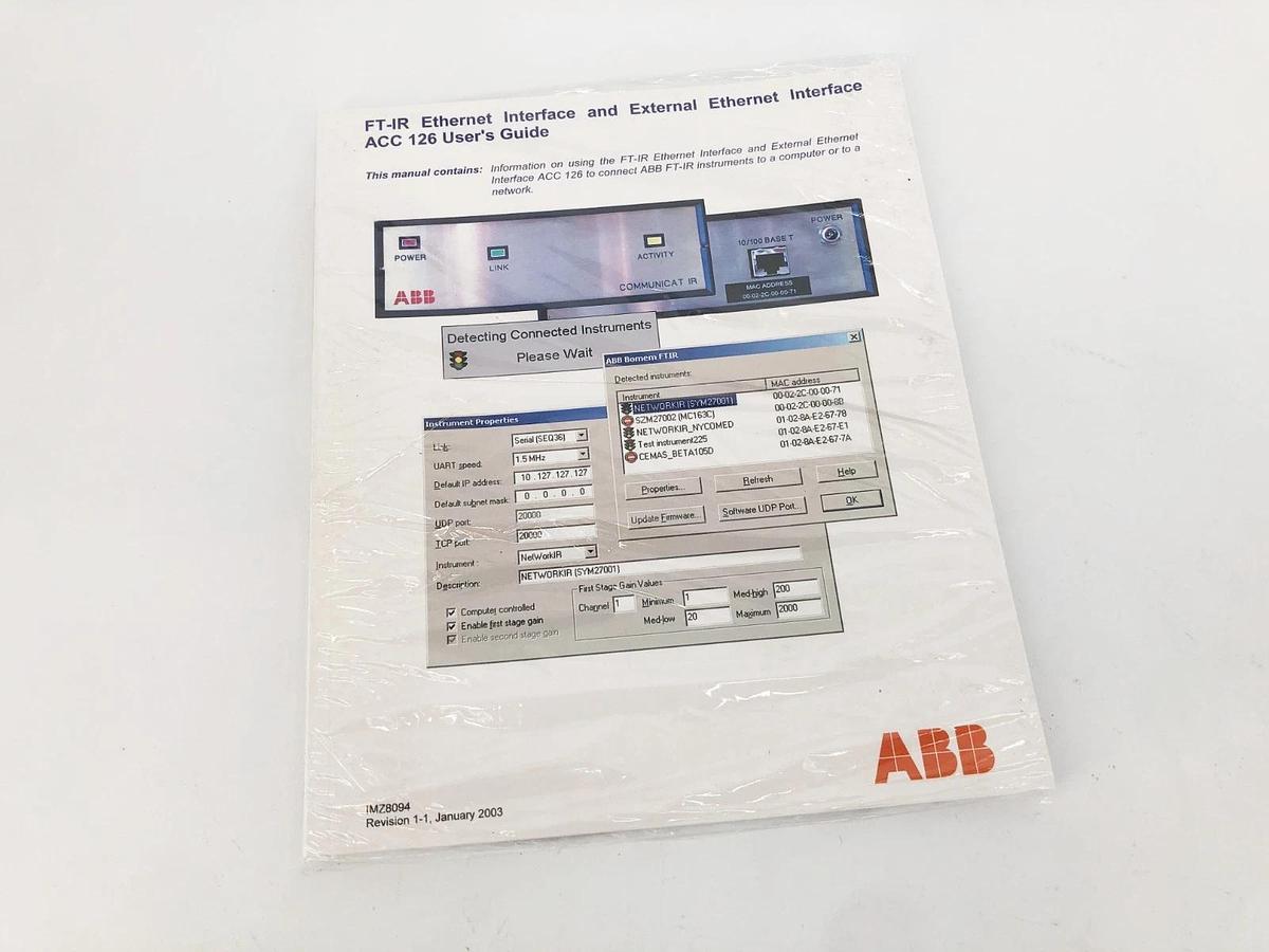 New ABB SEQ5900G Rev 01 FT-IR Ethernet Interface Card with Firmware - No Box