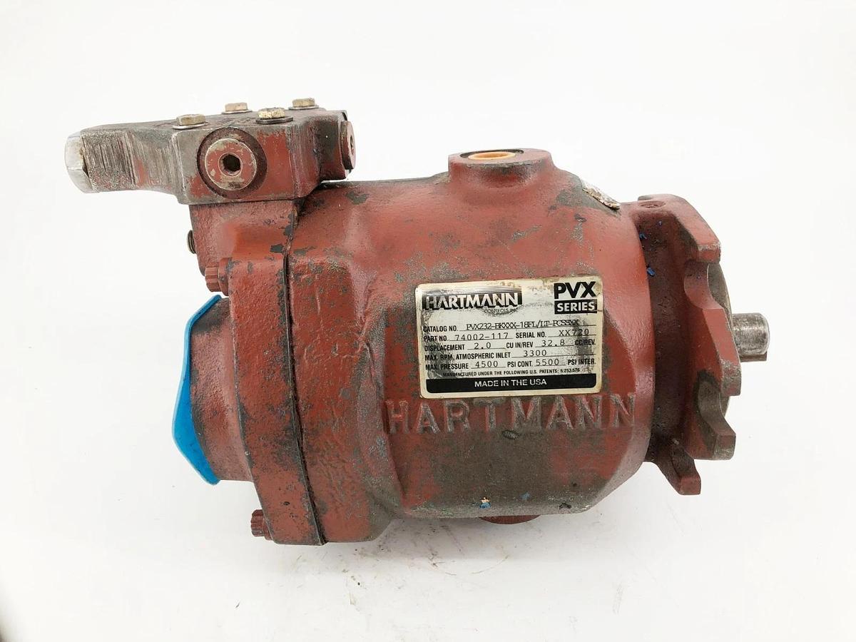 Used Hartmann 74002-117 Pump PVX Series 4500psi Max PVX232-BKXXX-18FL/LY-PCSSXX