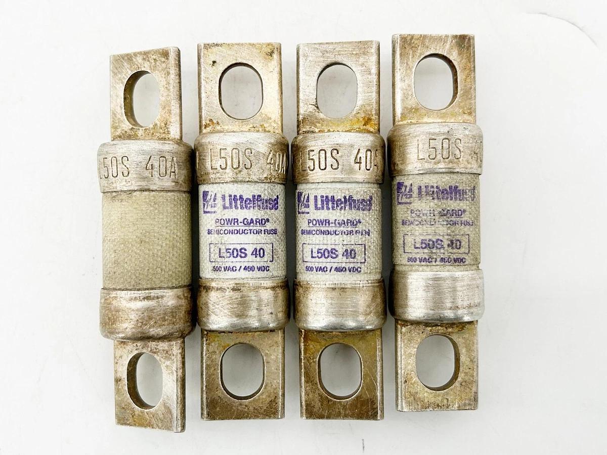 Used Lot of 4 Littelfuse L50S-40 Semiconductor Fuse 40A 400-500V