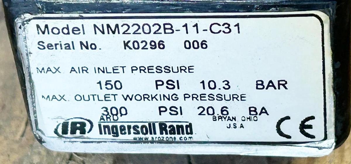 New Ingersoll Rand NM2202B-11-C31 Air Stub Pump 4GPM 1/2" Fluid Outlet 2:1