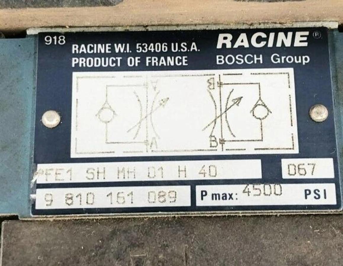 Used Bosch Racine FD4-CTHS-106M-62 Hydraulic Solenoid Valve 110/115V 3000psi Max