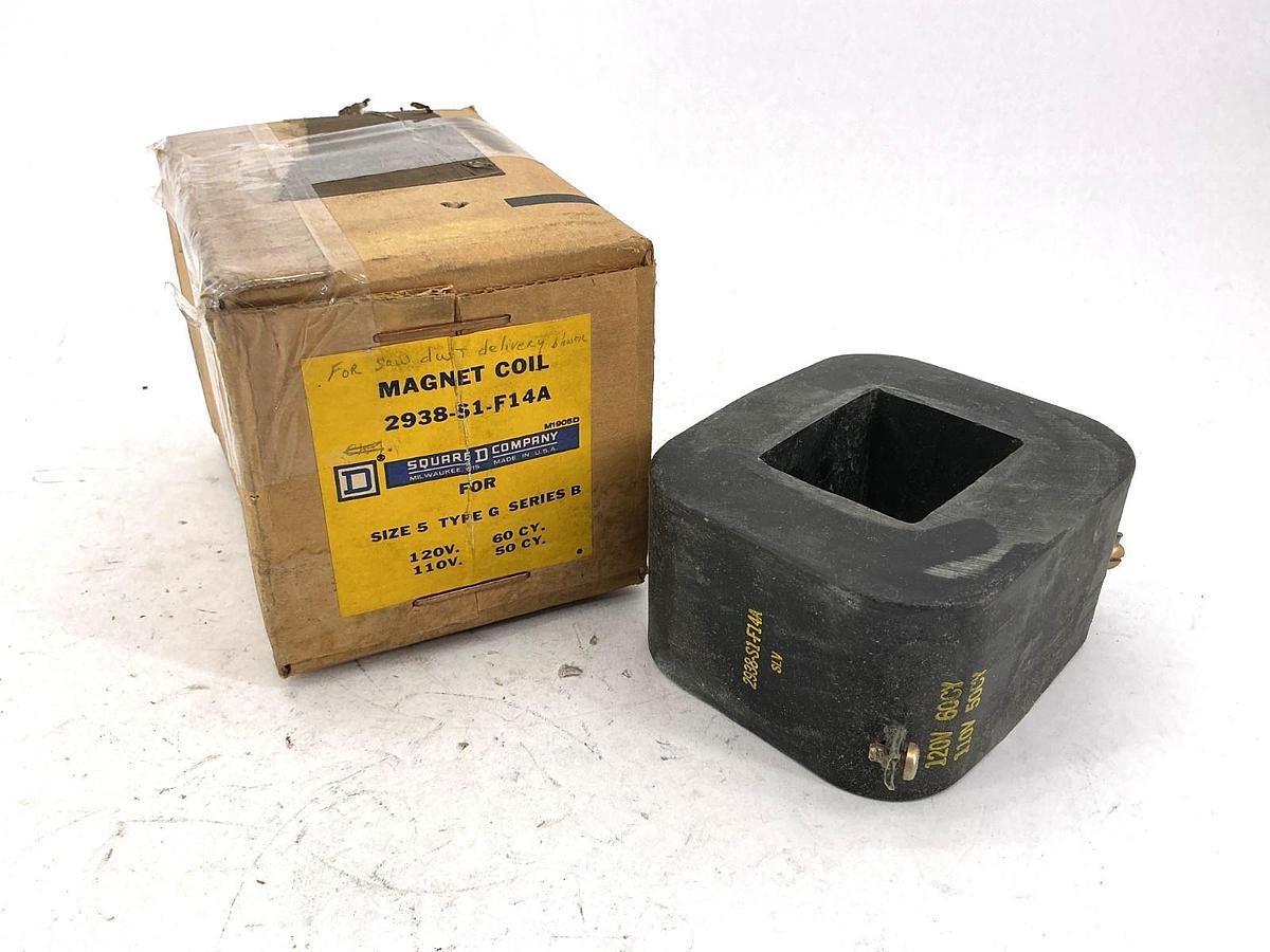 New Square D 2938-S1-F14A Ser B Magnet Coil Size 5 Type G 110/120V 50/60CY