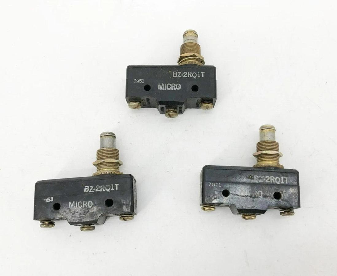 Used Lot of 3 Microswitch BZ-2RQ1T Snap Action Switches 15A 480VAC 250VDC