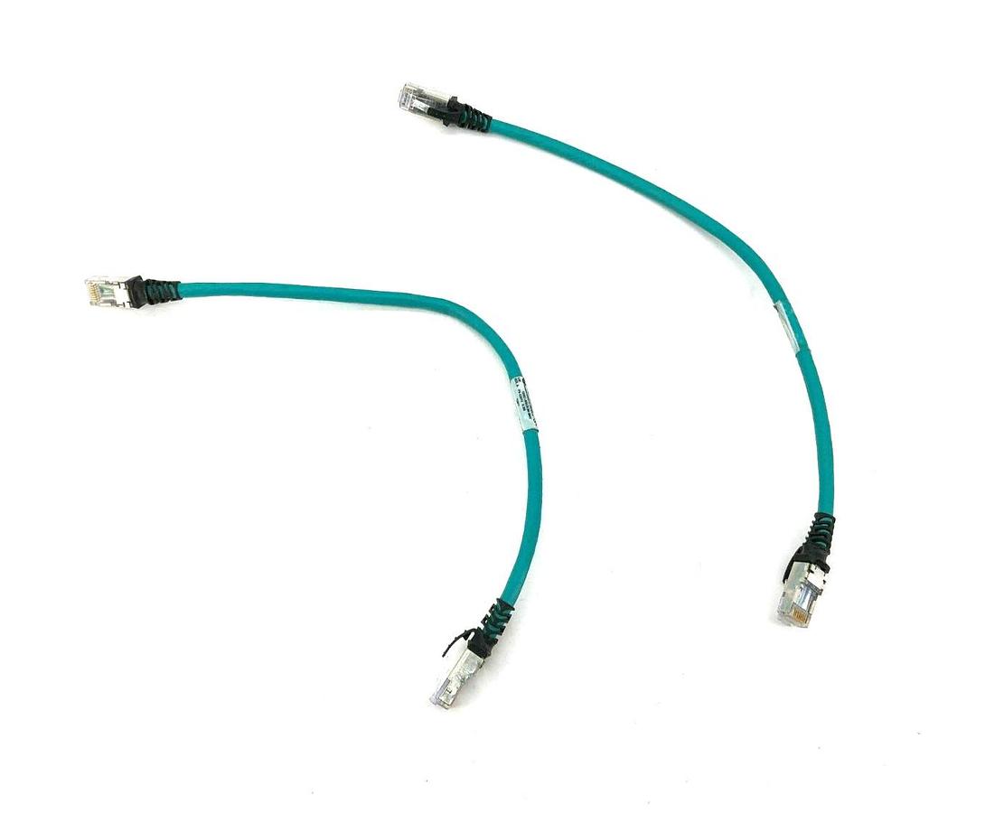 Lot of 2 New Allen Bradley 1585J-M8CBJM-0M3 Ethernet Patch Cords 0.3m RJ45