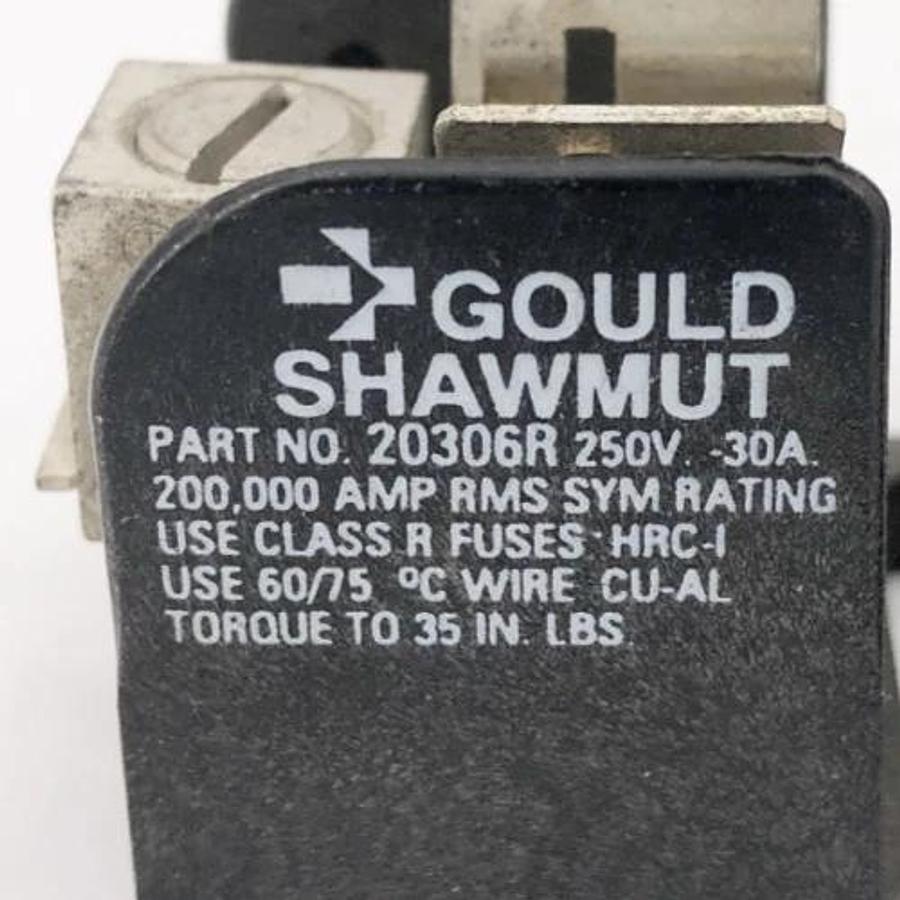 Lot of 3 New Gould Shawmut 20306R Fuseholders 250V 30A 1P - No Box