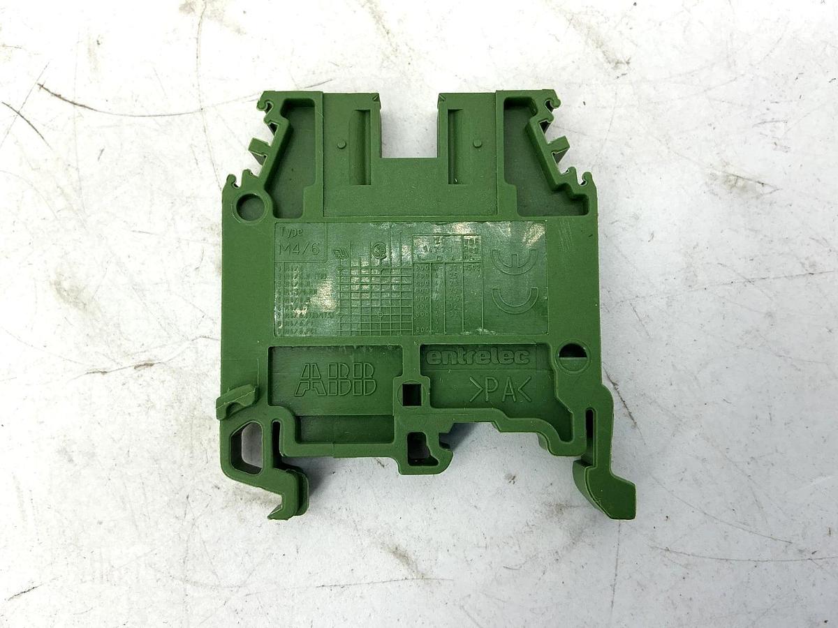 Used Lot of 28 ABB Entrelec M4/6-GREEN Terminal Block 22-10AWG 32A 600V M4/6