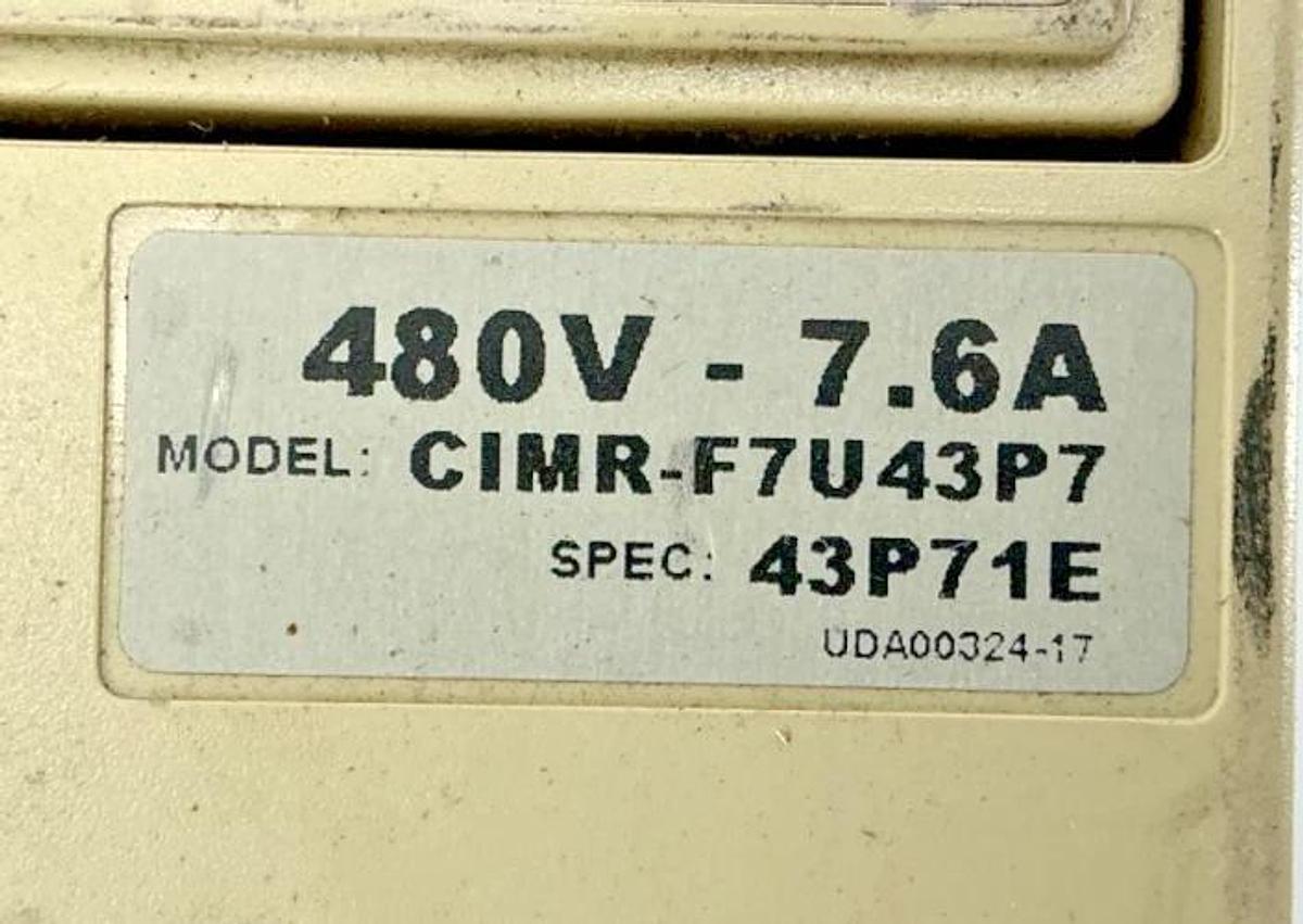 Used Yaskawa CIMR-F7U43P7 Varispeed AC Inverter Drive 3PH 7.6A 380-480VAC 50/60HZ
