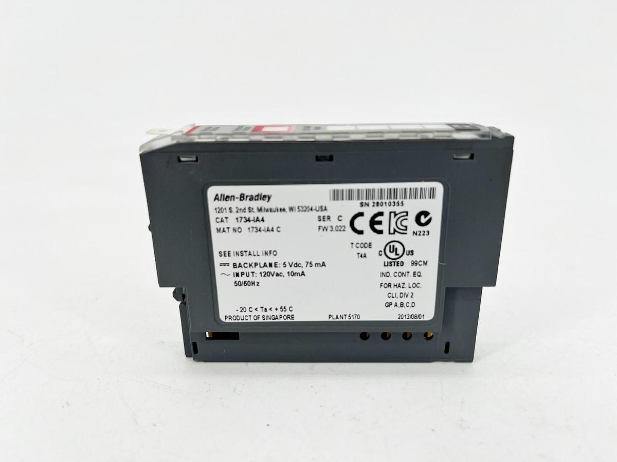 Used Allen Bradley 1734-IA4 Ser. C Point I/O 4-Point Digital Input Module