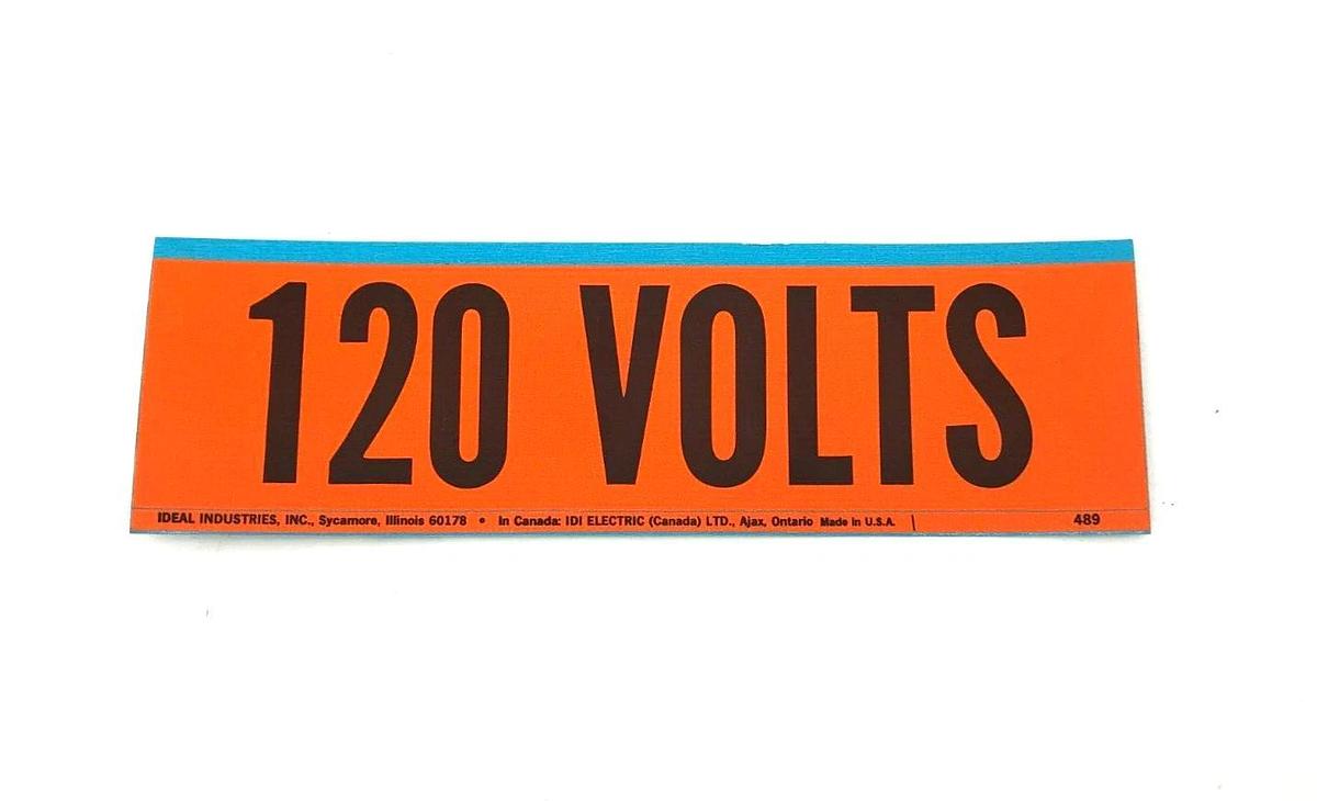Lot of 24 New Ideal 44-303 Voltage Markers, 120 Volts, IB4303