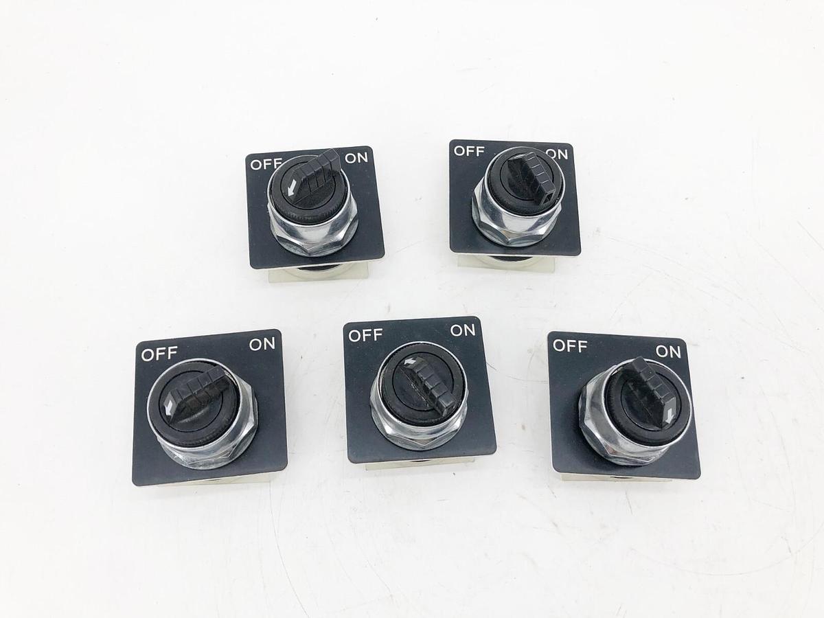 Lot of 5 New Schneider Electric Selector Switches 2-Pos. Maint. On-Off - No Box