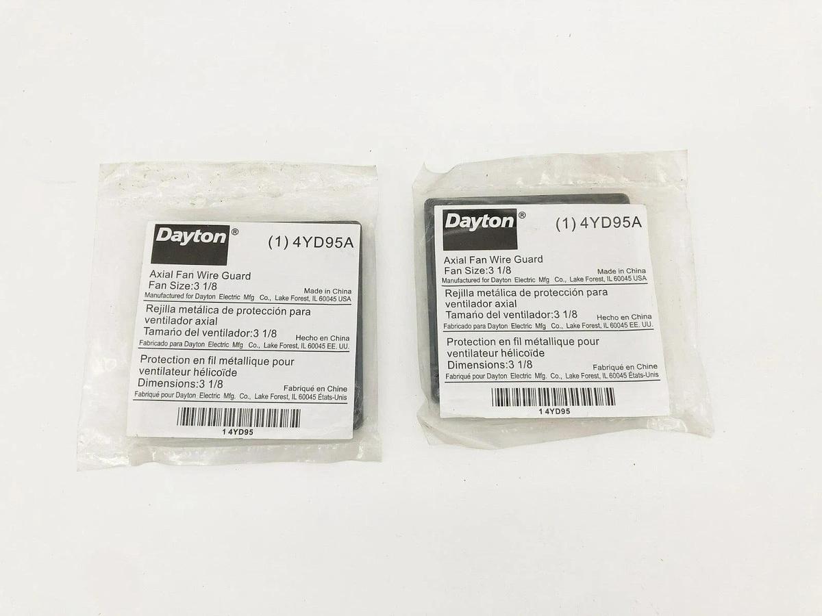 Lot of 2 New Dayton 4YD95A Axial Fan Wire Guards 3-1/8"