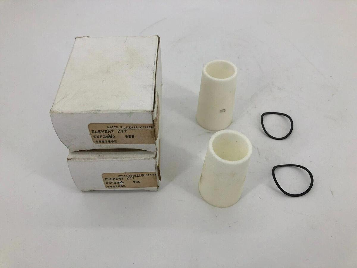 Used Lot of 2 New Watts Fluidair EKF20VA Filter Element Kits