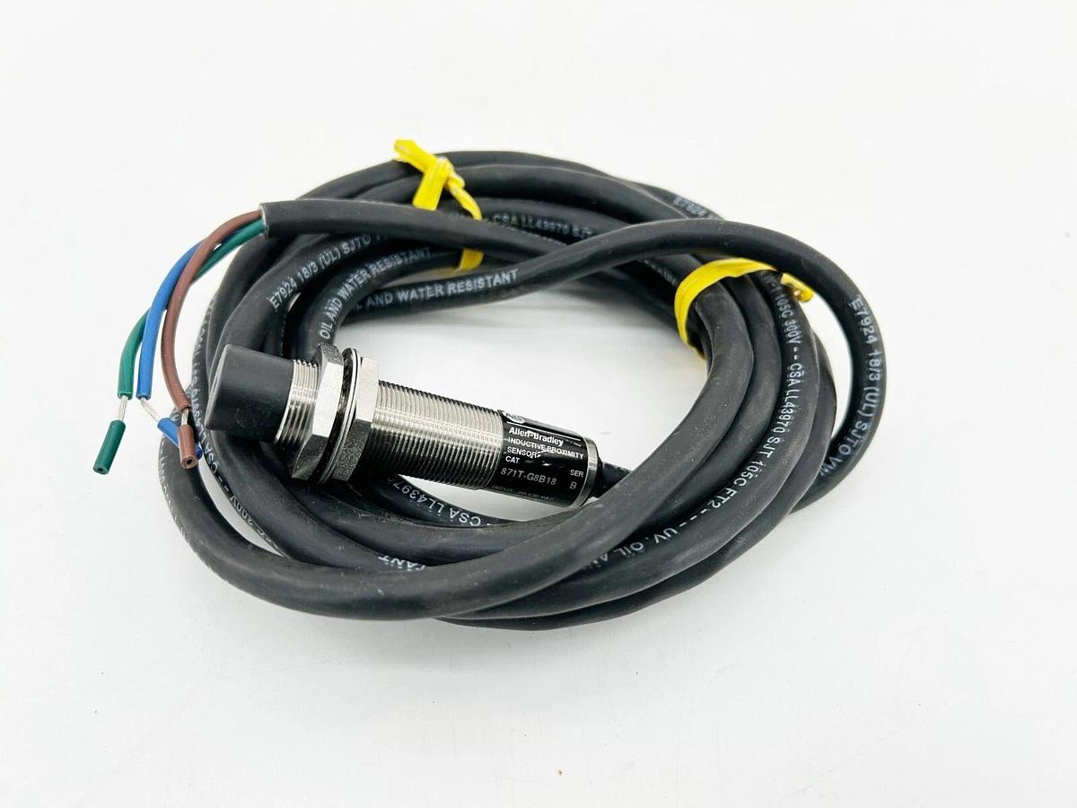 New Allen Bradley 871T-G8B18 Inductive Proximity Sensor 132VAC 8MM Sensing Dista