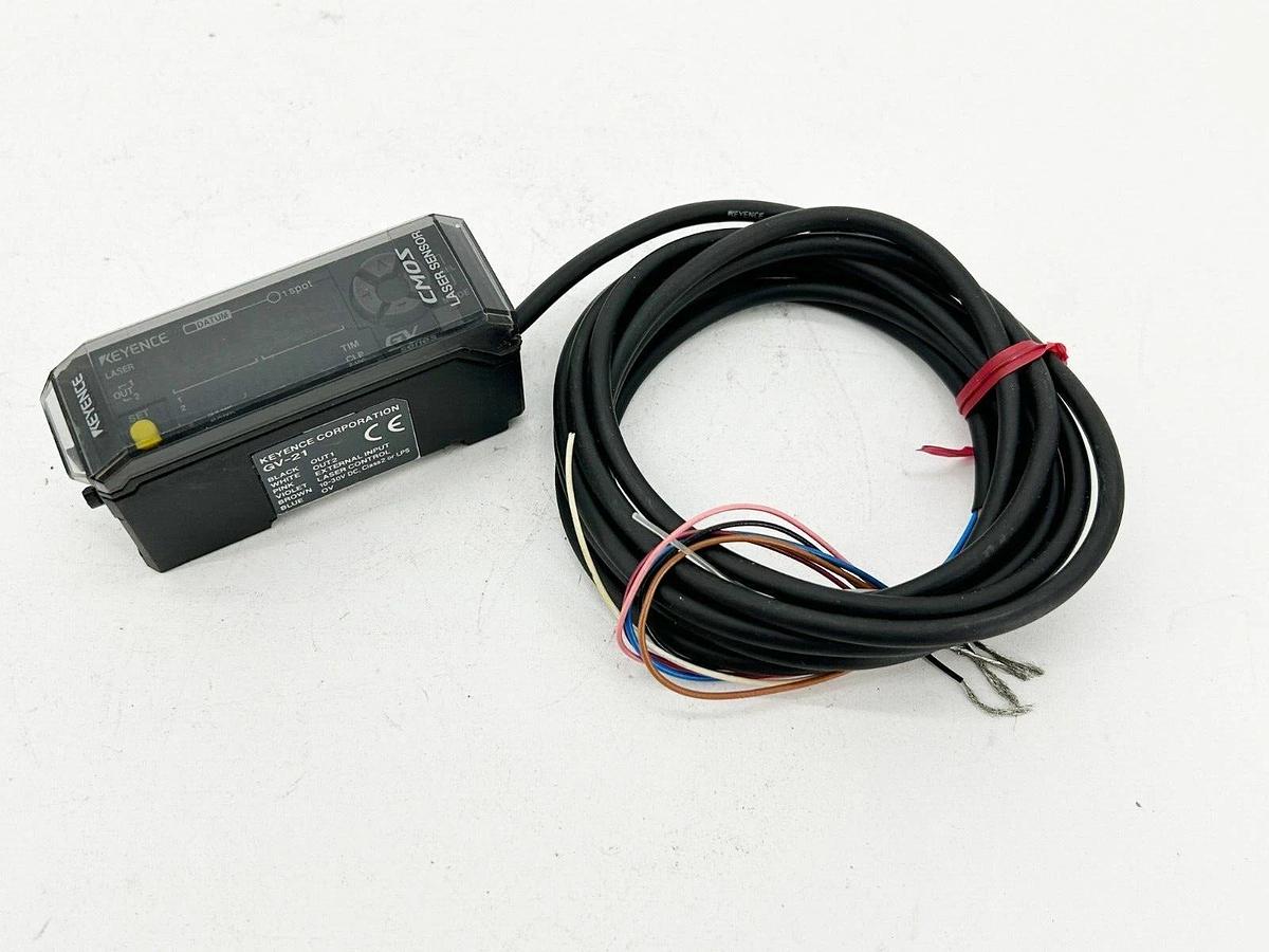 Used Keyence GV-21 Laser Sensor Aplifier Unit 10-30 VDC For Laser Sensor CMOS
