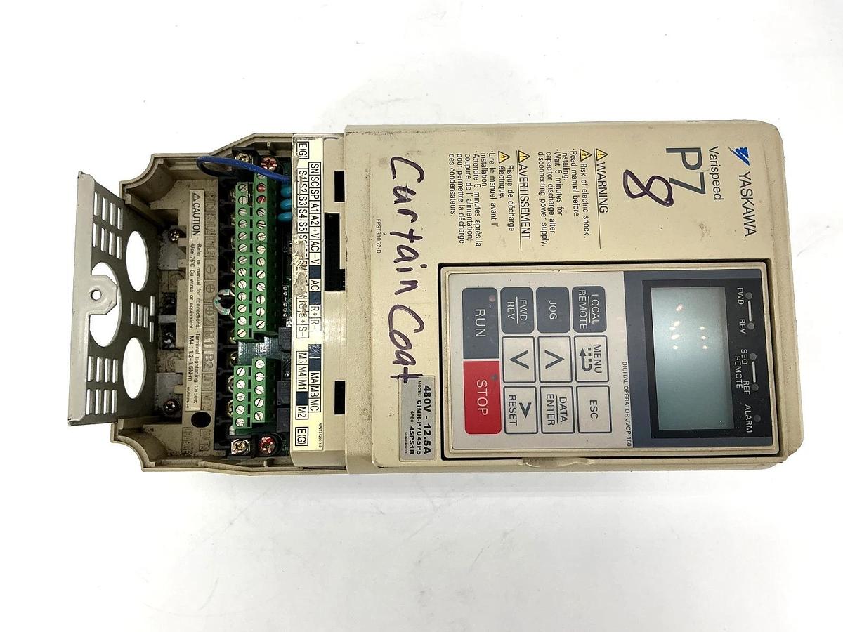 Used Yaskawa CIMR-P7U45P5 Varispeed Drive 3PH 12.5A 380-480VAC 50/60HZ