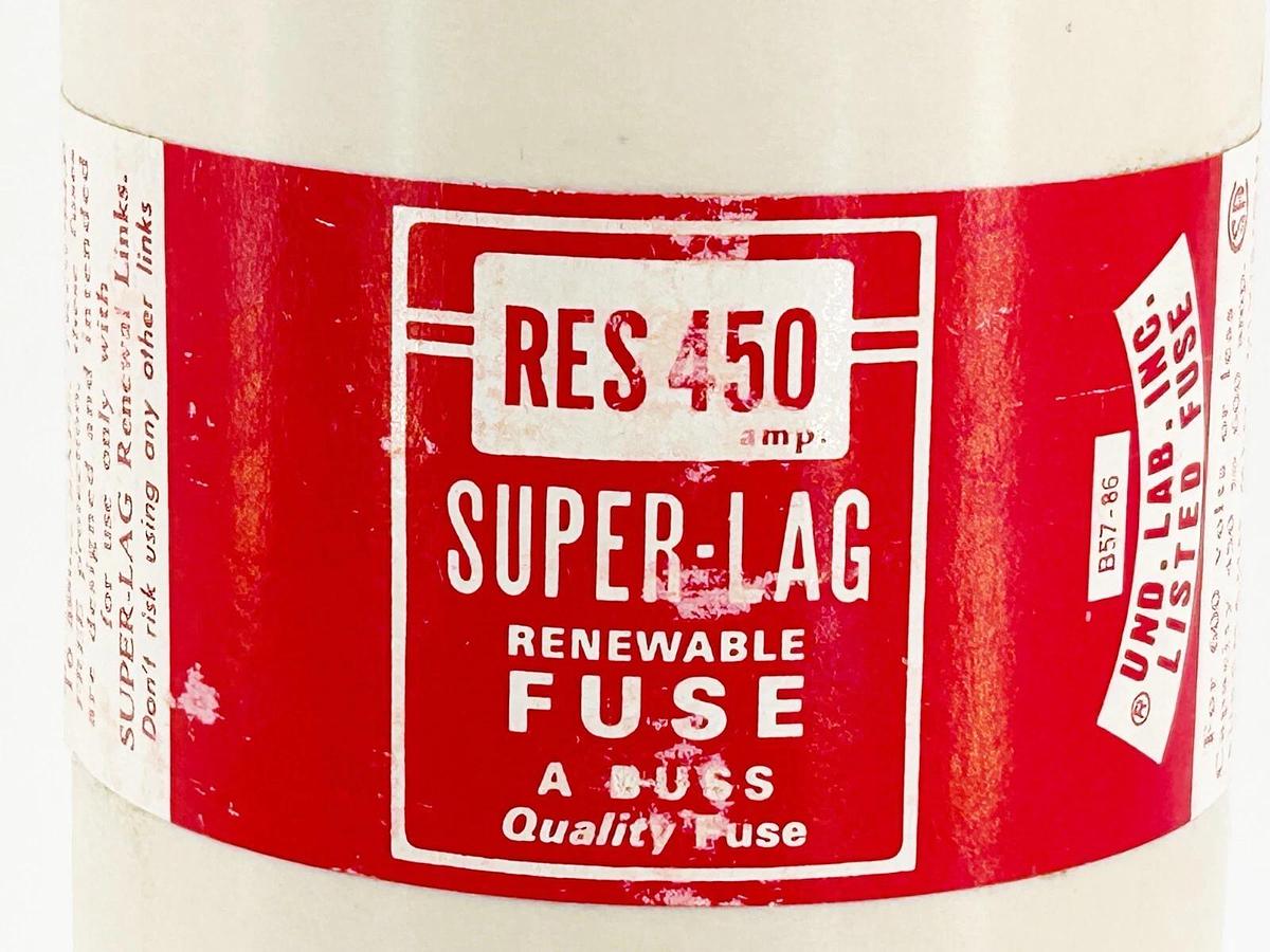 New Bussmann RES-450 Super-Lag Renewable Fuse 450A 600V