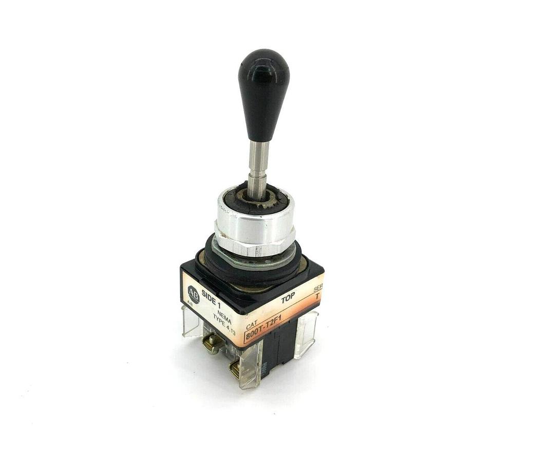 Used Allen Bradley 800T-T2F1 Ser. T Toggle Switch, 2-Way AS-IS