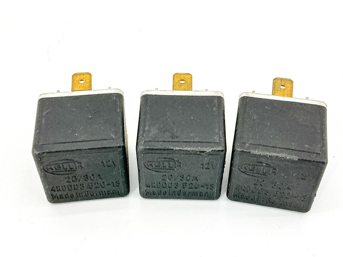 Used Lot of 3 Hella 4RD003-520-13 Relay 12V 20/30A