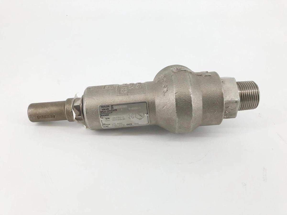 New Taylor Valve T-8200-1 Safety Relief Valve 1" 475PSI Set 82E6351511 - No Box
