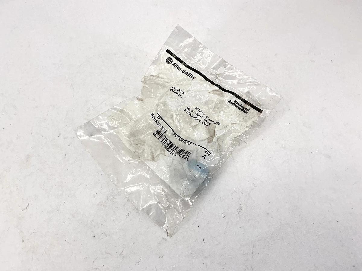 Lot of 3 New Allen Bradley 800MR-N1B Ser A Round Illumin Pilot Light Blue Lens