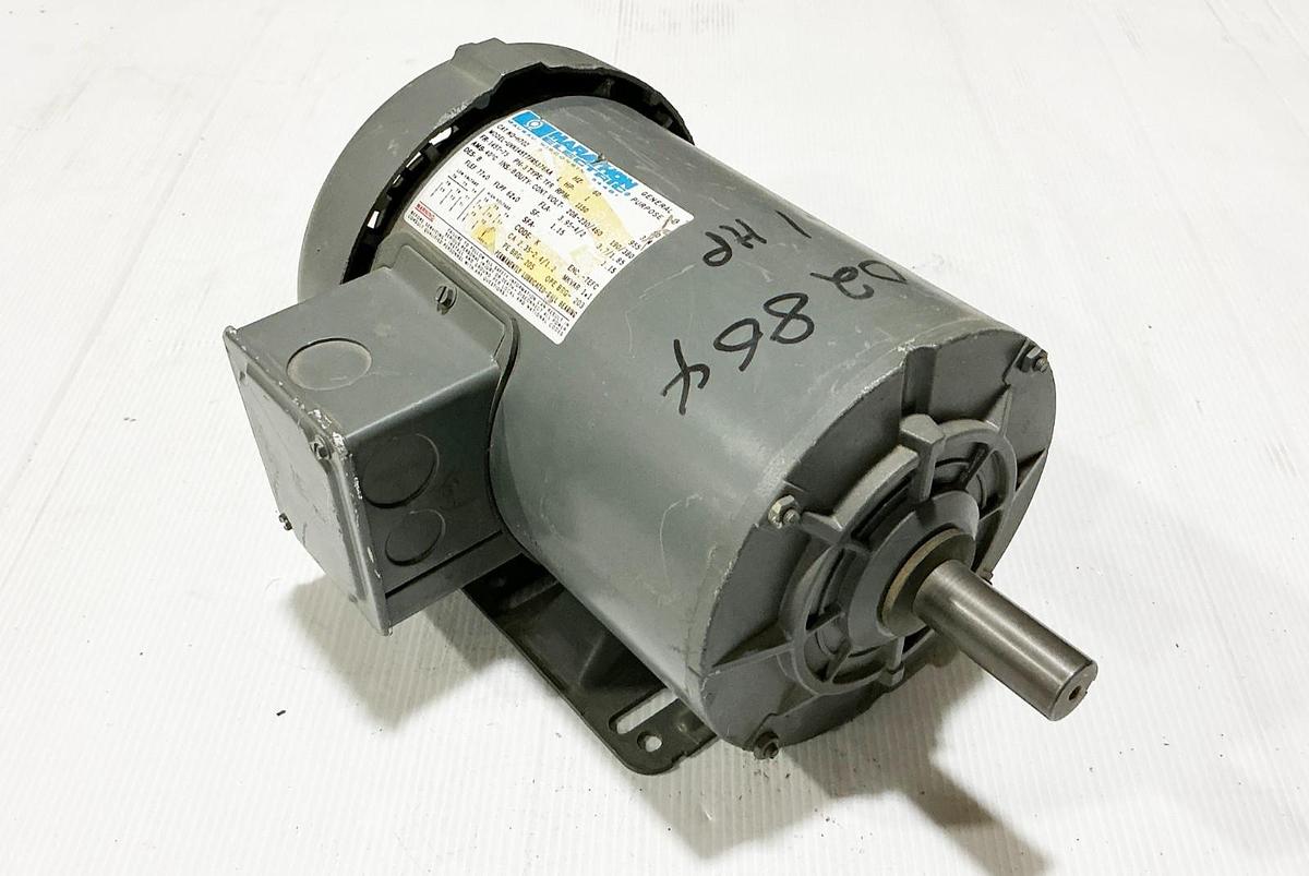 Used Marathon Electric NO-H702 1HP 460V 3PH 1150RPM Model UVK145TTFR5376AA