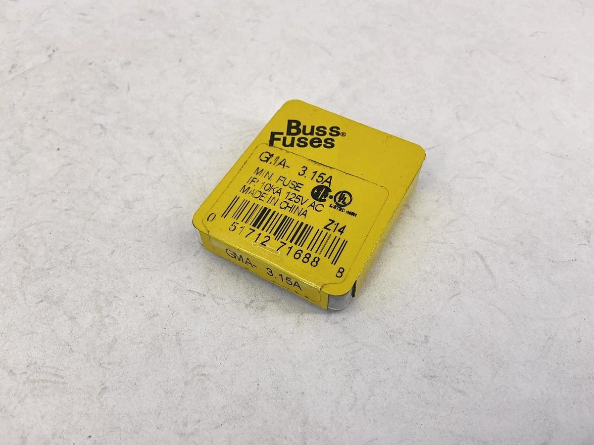 Lot of 13 New Bussmann GMA-3.15A Glass Mini Fuses 3.15A 125V