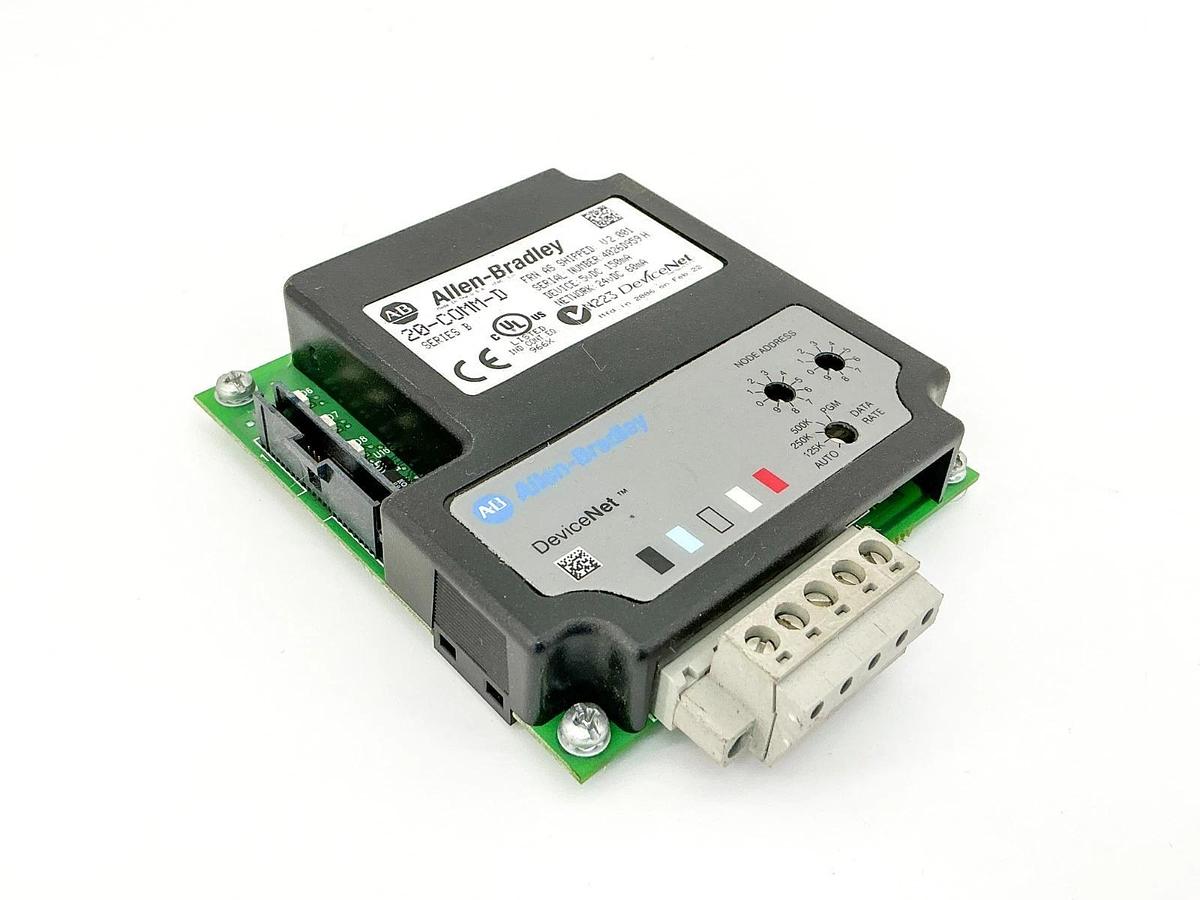 Used Allen Bradley 20-COMM-D DiviceNet Communication Adapter 5/24VDC 150mA Ser.B